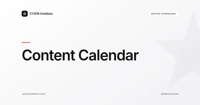 Content Calendar