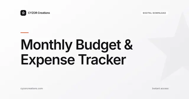 Monthly Budget & Expense Tracker