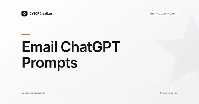 Email ChatGPT Prompts
