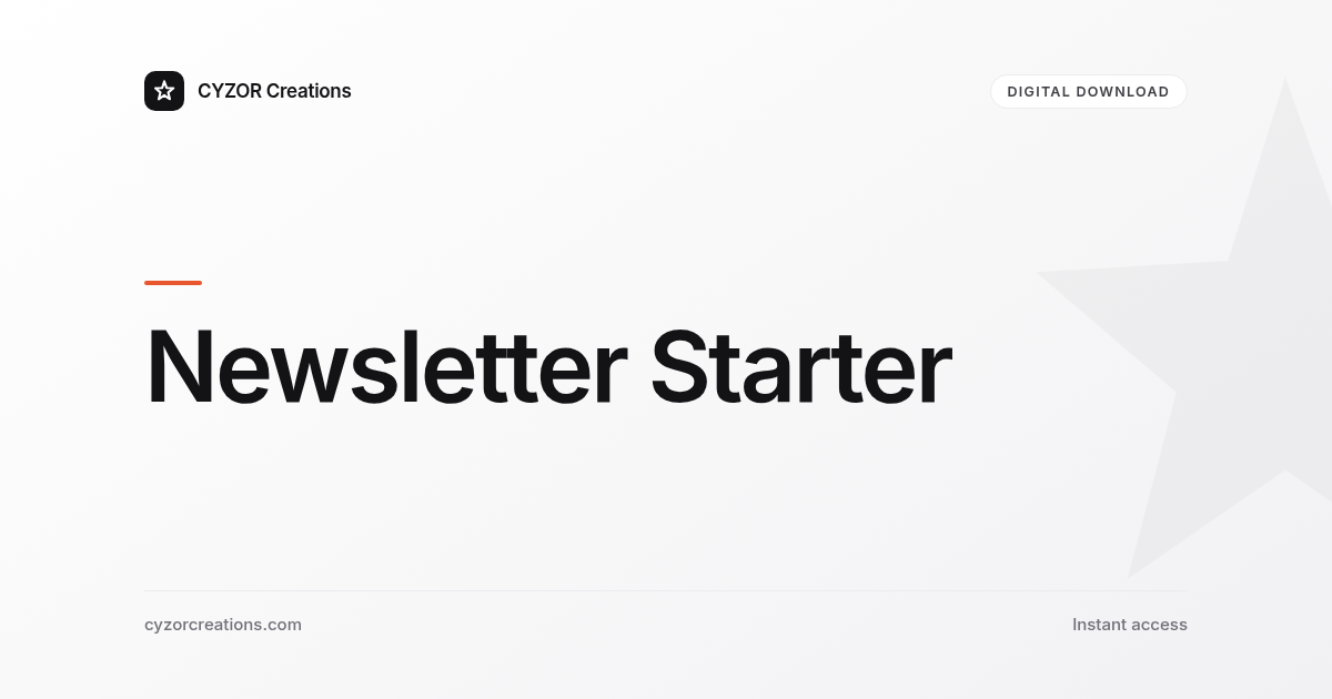 Newsletter Starter