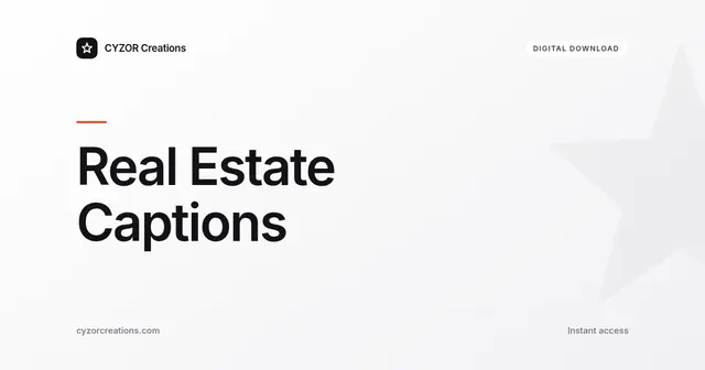 Real Estate Captions