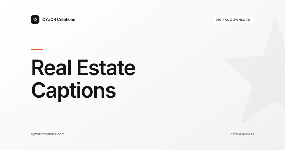 Real Estate Captions