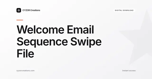Welcome Email Sequence Swipe File