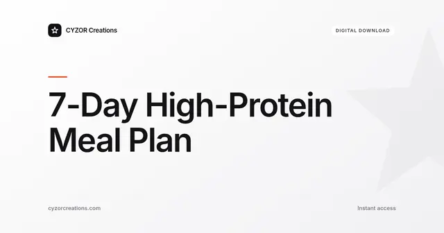 7-Day High-Protein Meal Plan