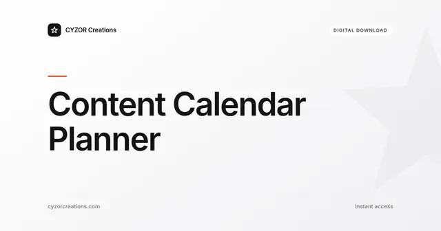 Content Calendar Planner