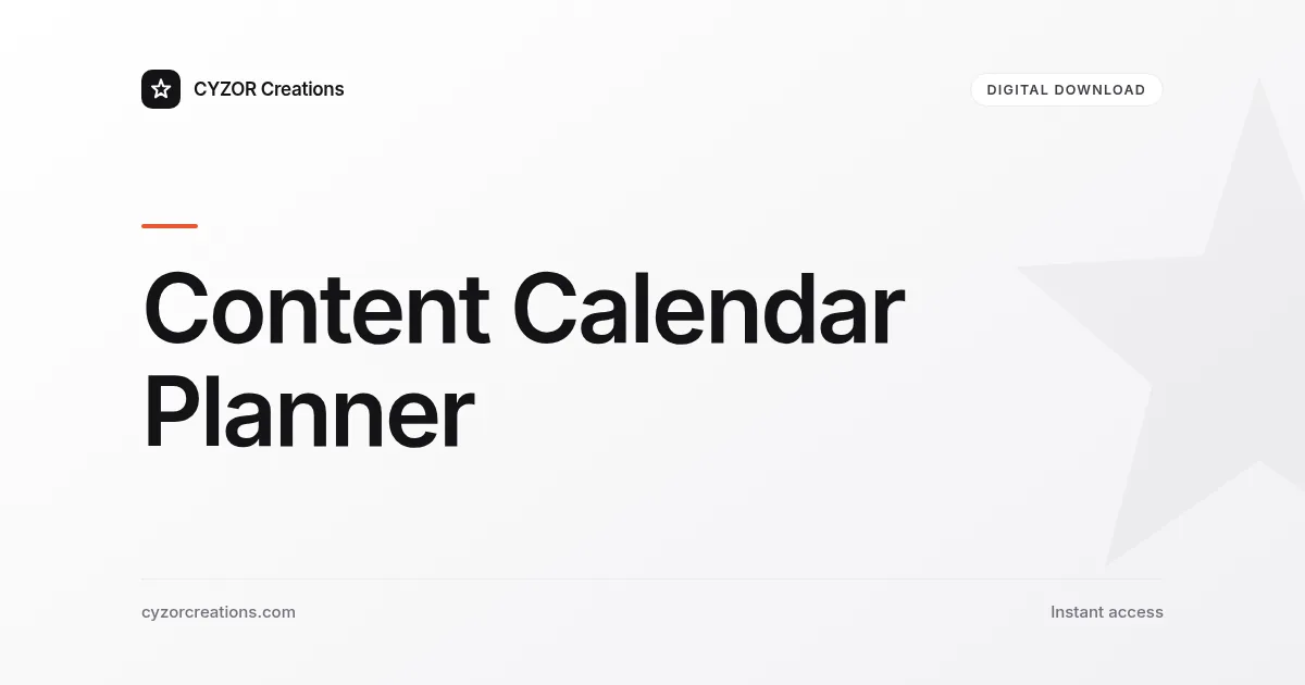 Content Calendar Planner