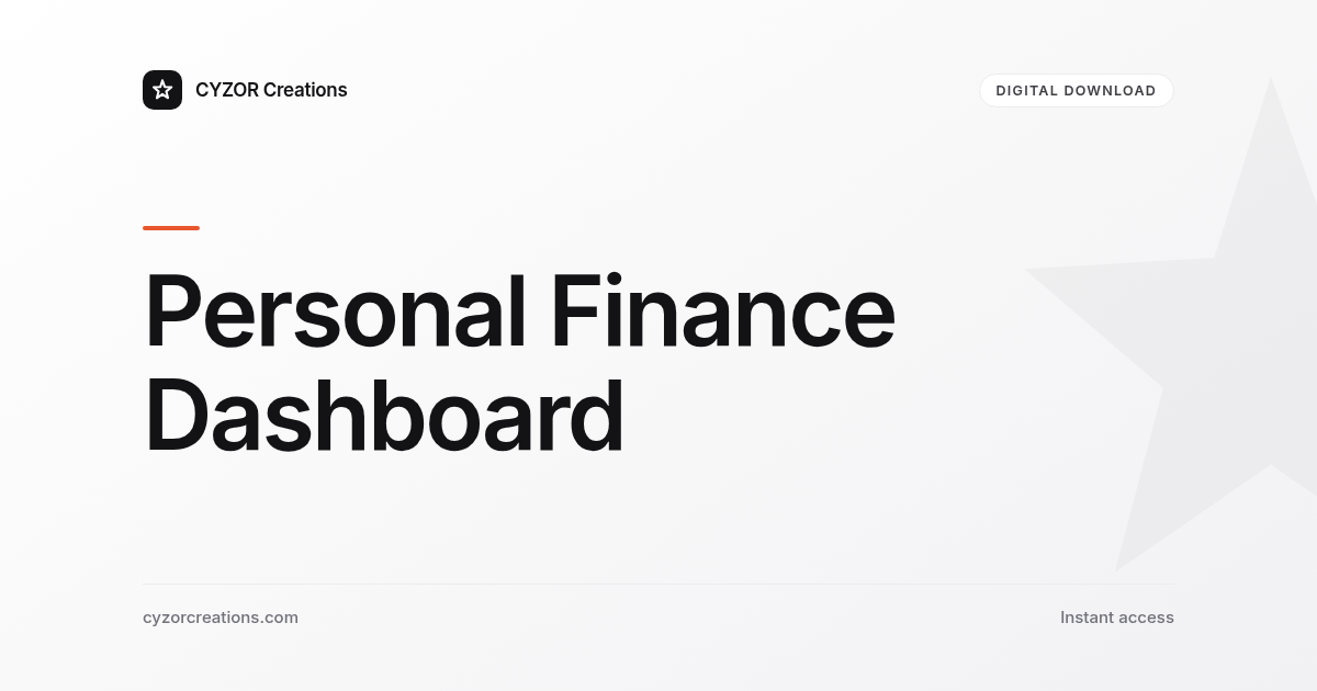Personal Finance Dashboard