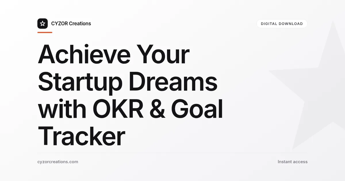 Achieve Your Startup Dreams with OKR & Goal Tracker