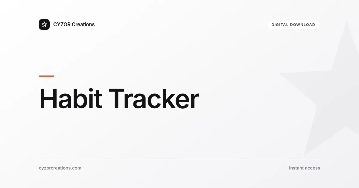 Habit Tracker — Notion Template