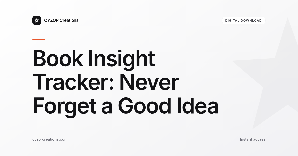 Book Insight Tracker: Never Forget a Good Idea