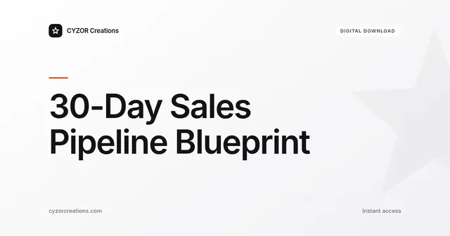 30-Day Sales Pipeline Blueprint