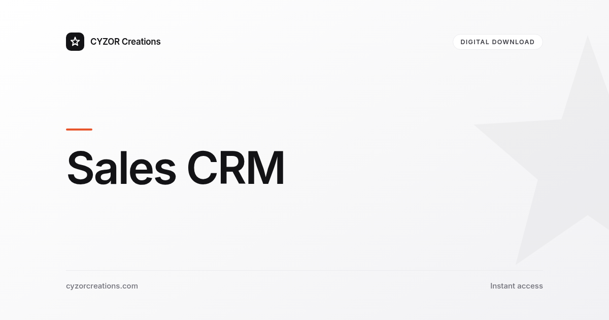 Sales CRM