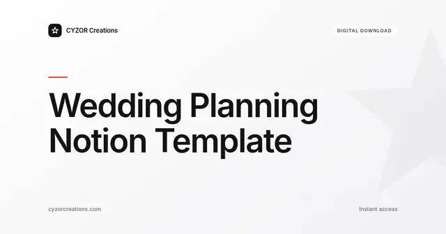 Wedding Planning Notion Template