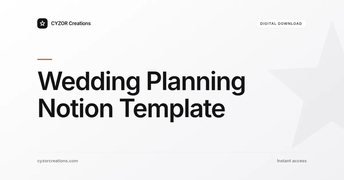 Wedding Planning Notion Template