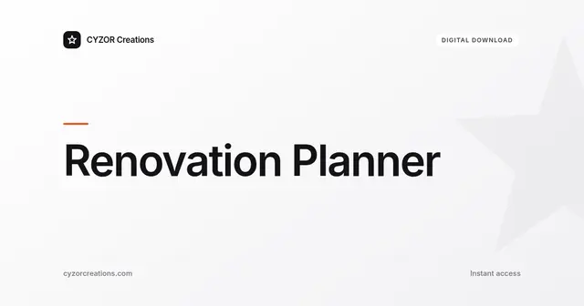 Renovation Planner