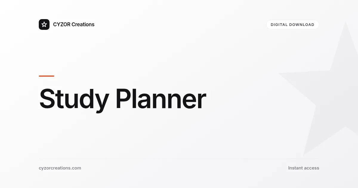 Study Planner