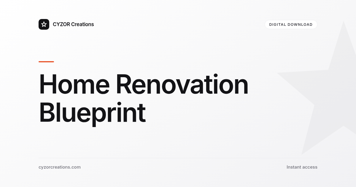 Home Renovation Blueprint