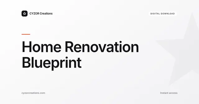 Home Renovation Blueprint