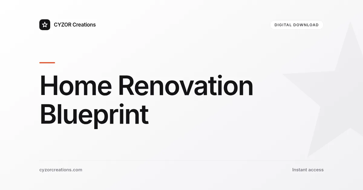 Home Renovation Blueprint