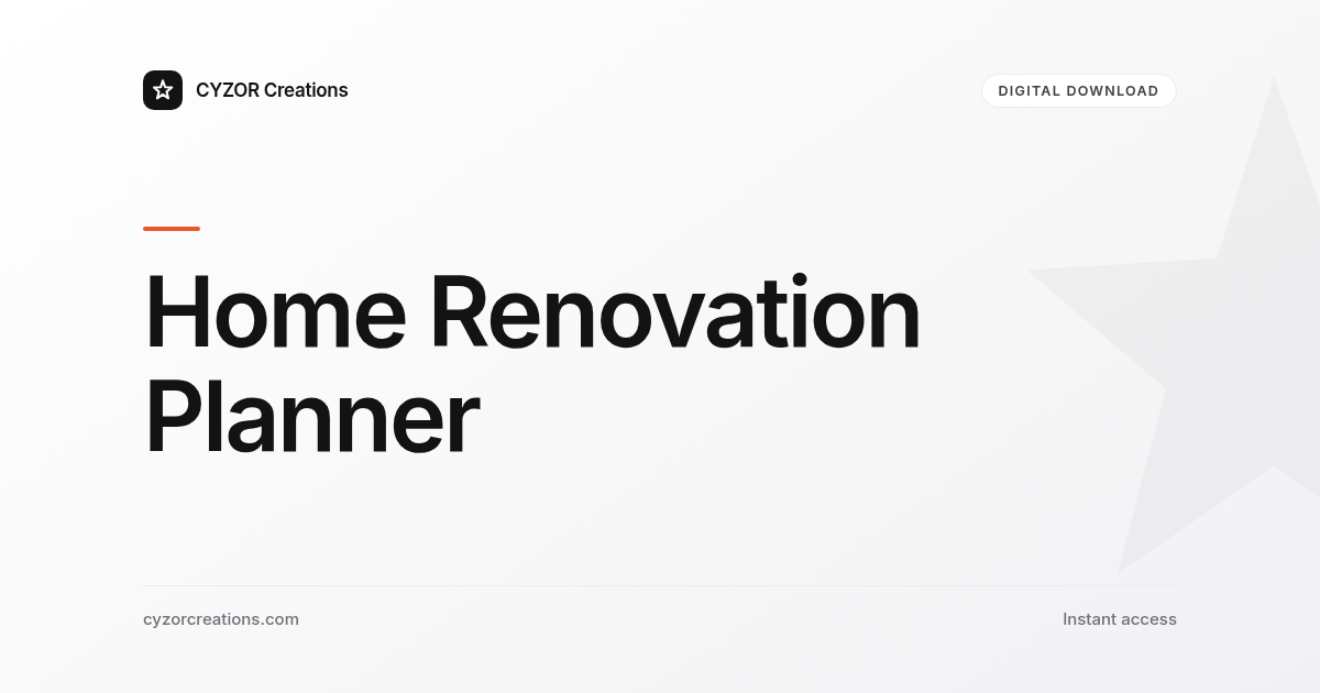 Home Renovation Planner