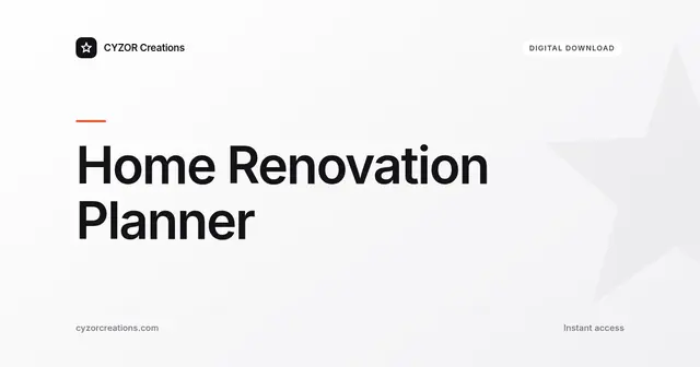 Home Renovation Planner