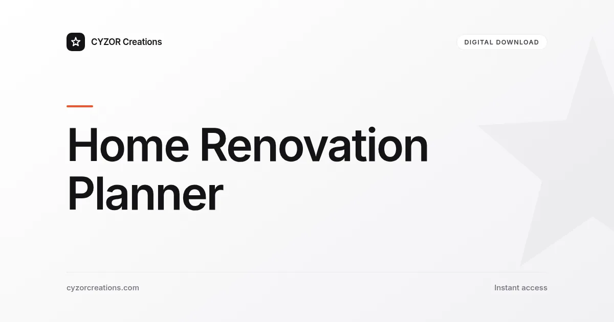 Home Renovation Planner