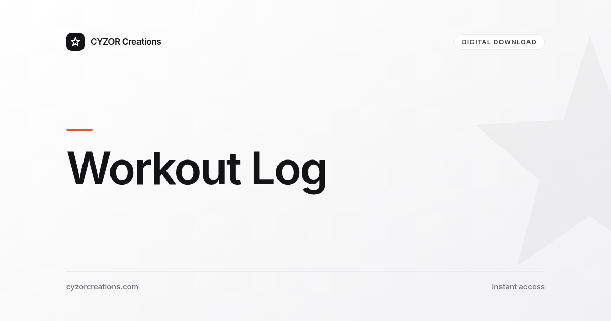 Workout Log — Notion Template
