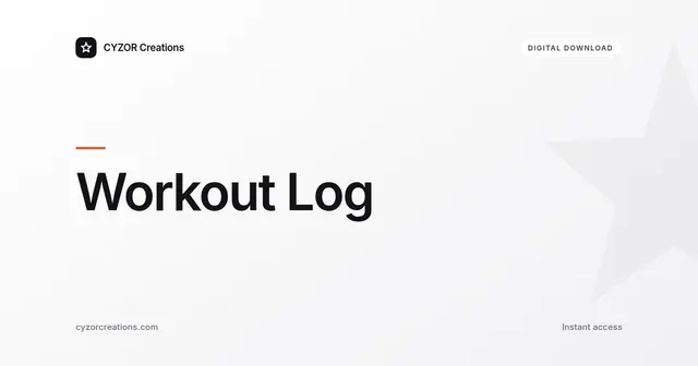 Workout Log — Notion Template