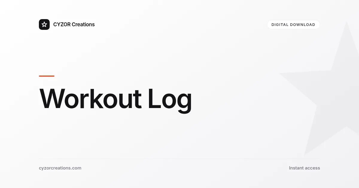 Workout Log — Notion Template