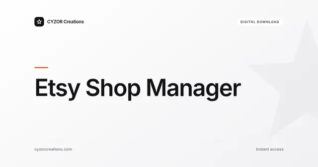 Etsy Shop Manager