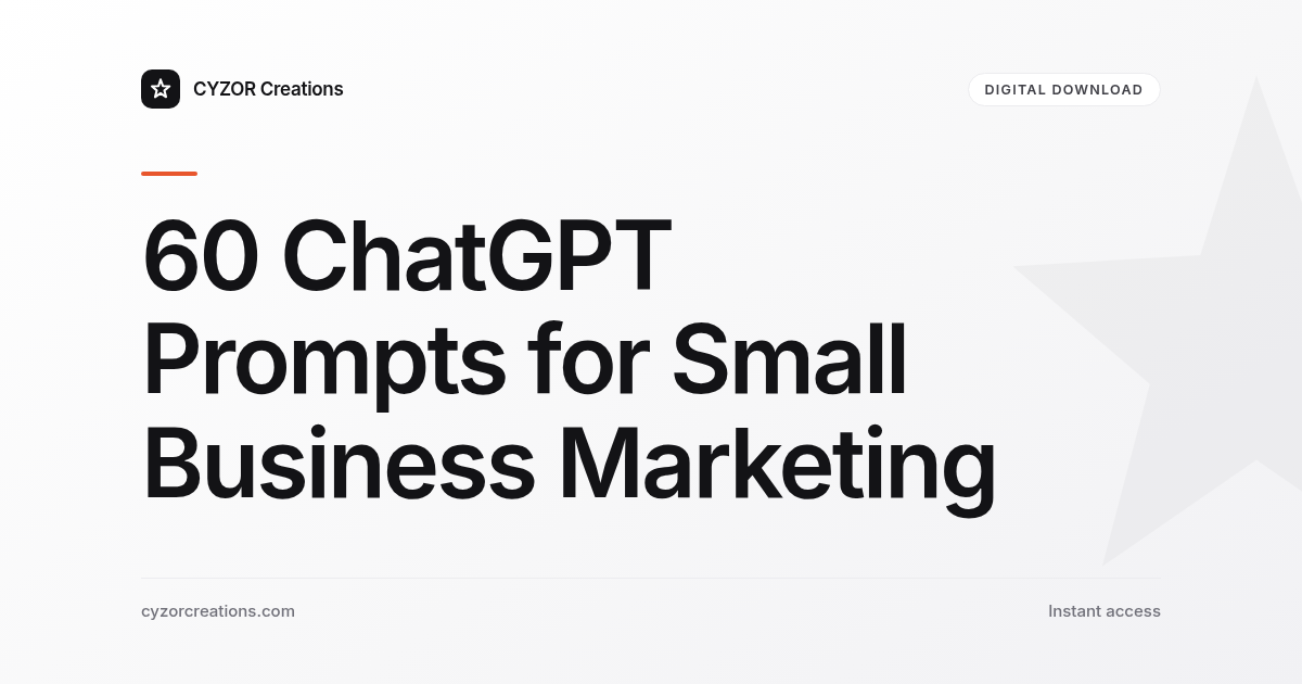 60 ChatGPT Prompts for Small Business Marketing