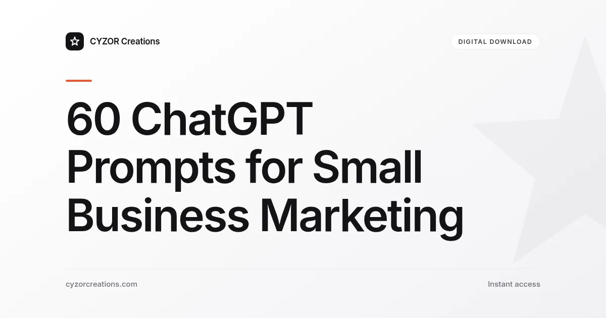 60 ChatGPT Prompts for Small Business Marketing