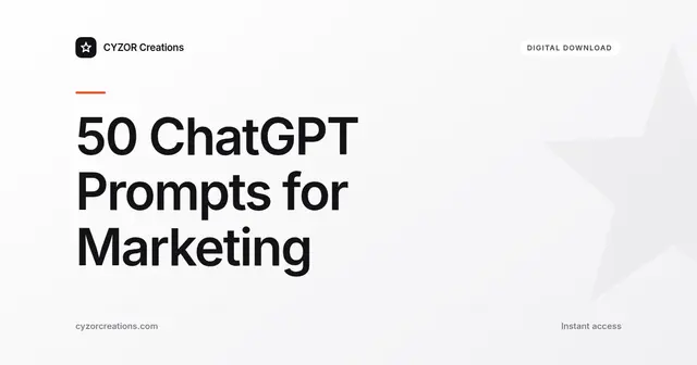 50 ChatGPT Prompts for Marketing