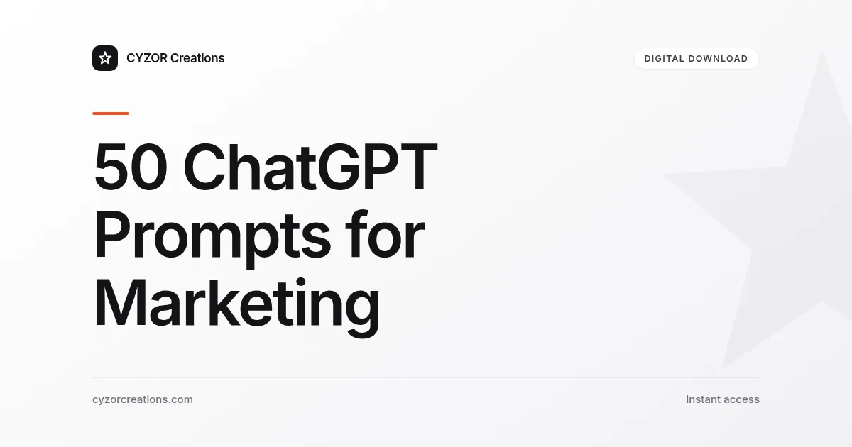 50 ChatGPT Prompts for Marketing