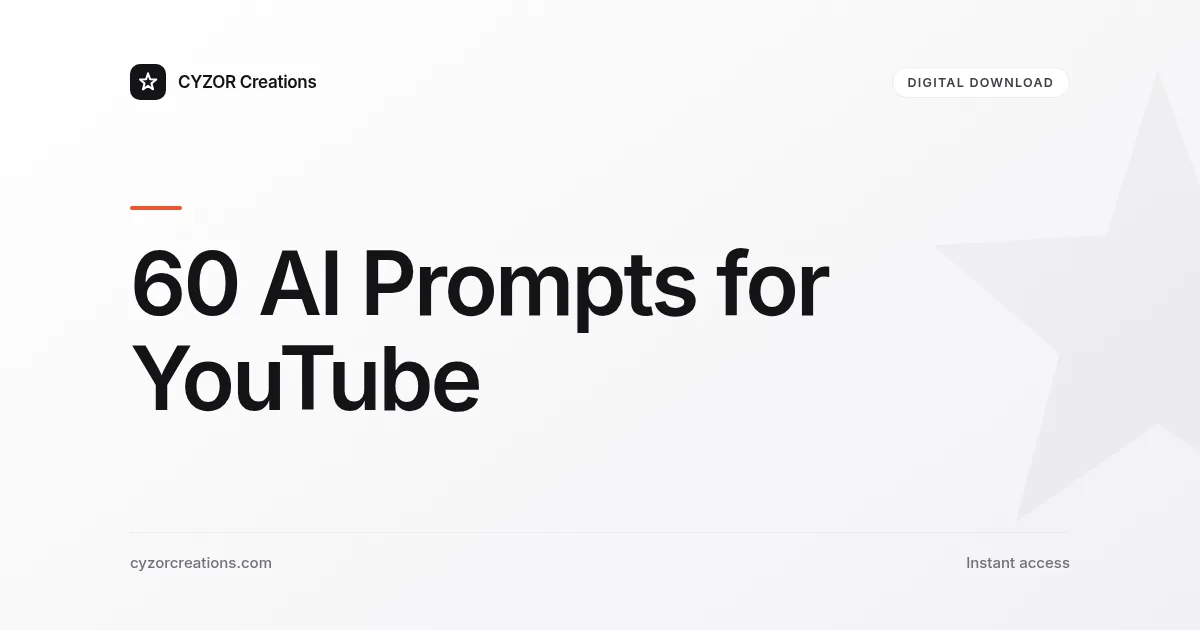 60 AI Prompts for YouTube