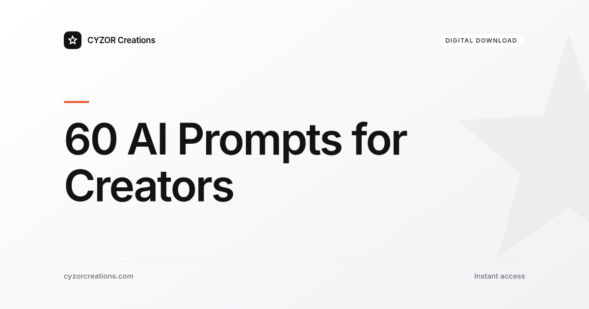 60 AI Prompts for Creators