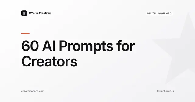 60 AI Prompts for Creators