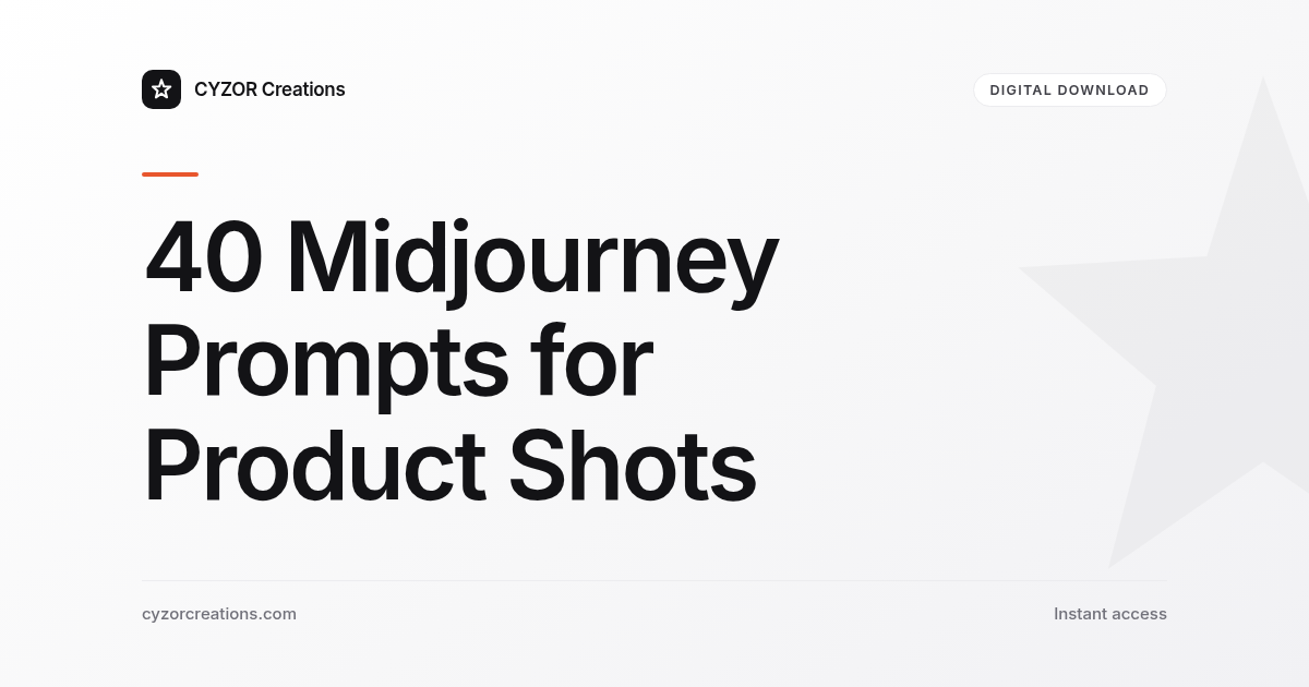 40 Midjourney Prompts for Product Shots