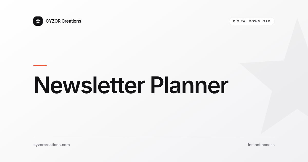 Newsletter Planner