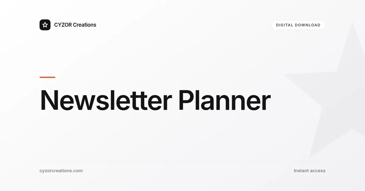 Newsletter Planner