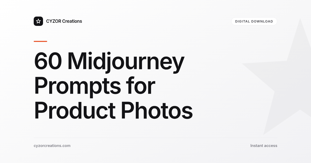 60 Midjourney Prompts for Product Photos