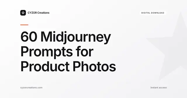 60 Midjourney Prompts for Product Photos