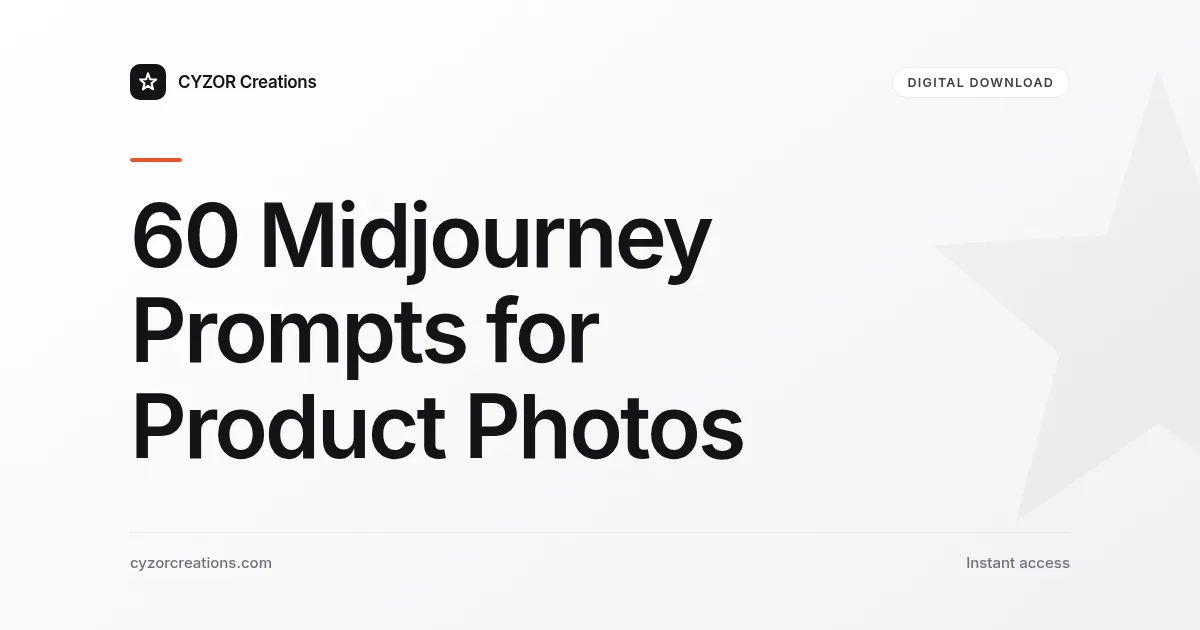60 Midjourney Prompts for Product Photos