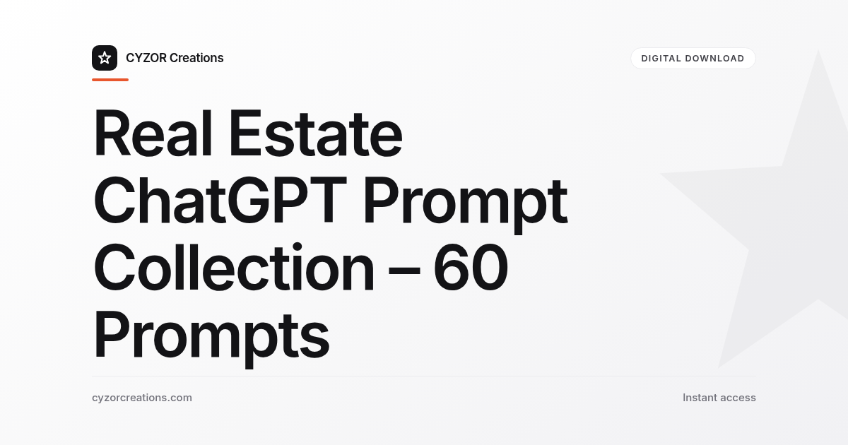 Real Estate ChatGPT Prompt Collection – 60 Prompts