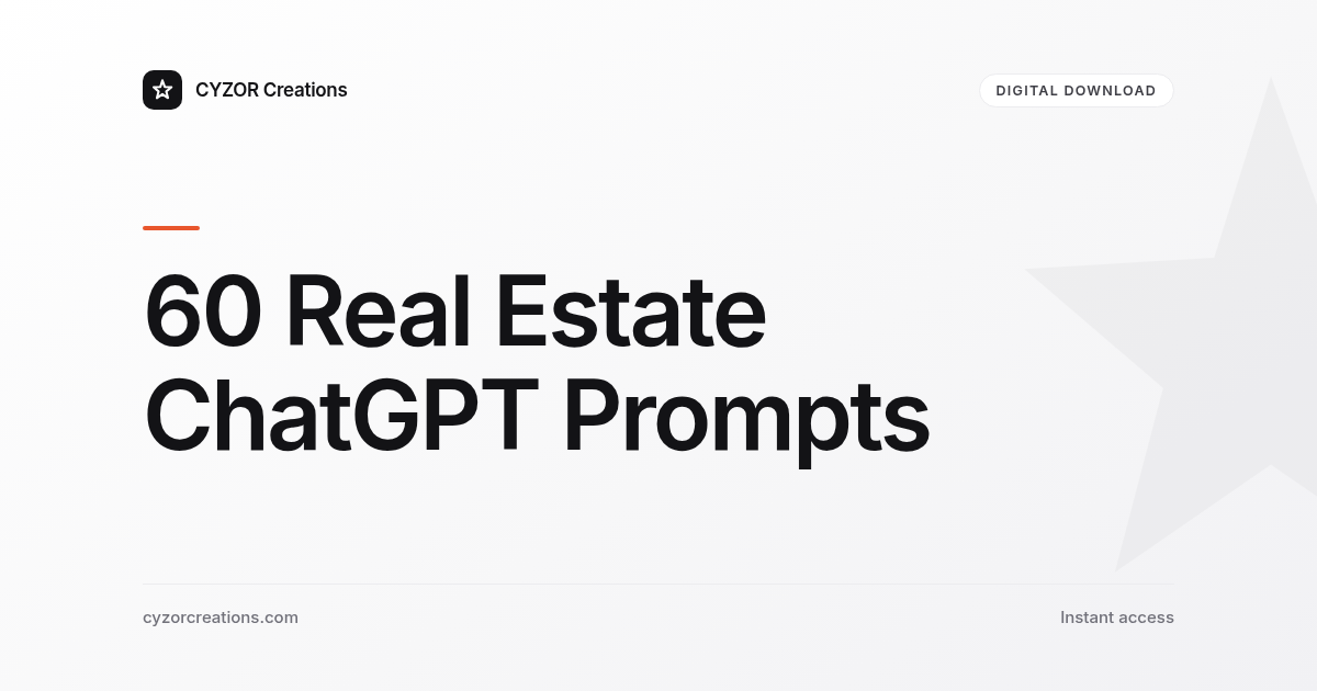 60 Real Estate ChatGPT Prompts