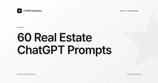 60 Real Estate ChatGPT Prompts
