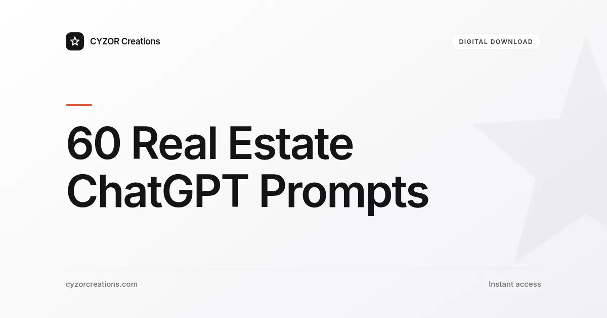 60 Real Estate ChatGPT Prompts