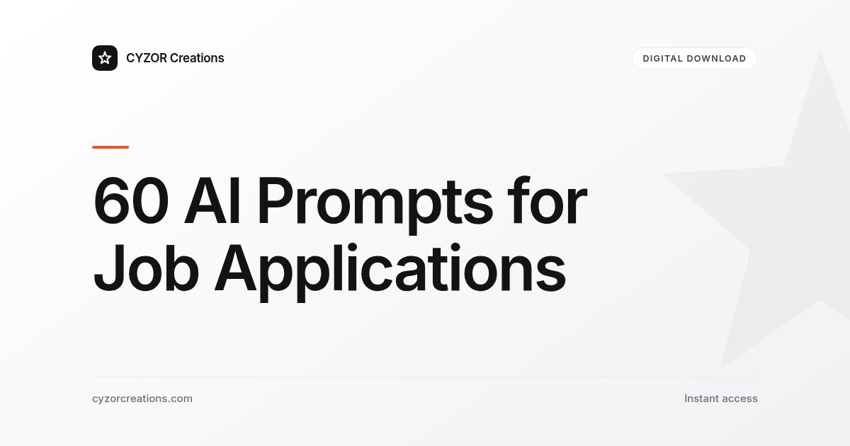 60 AI Prompts for Job Applications
