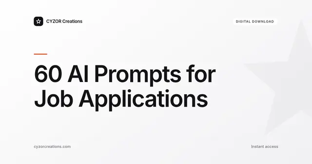 60 AI Prompts for Job Applications