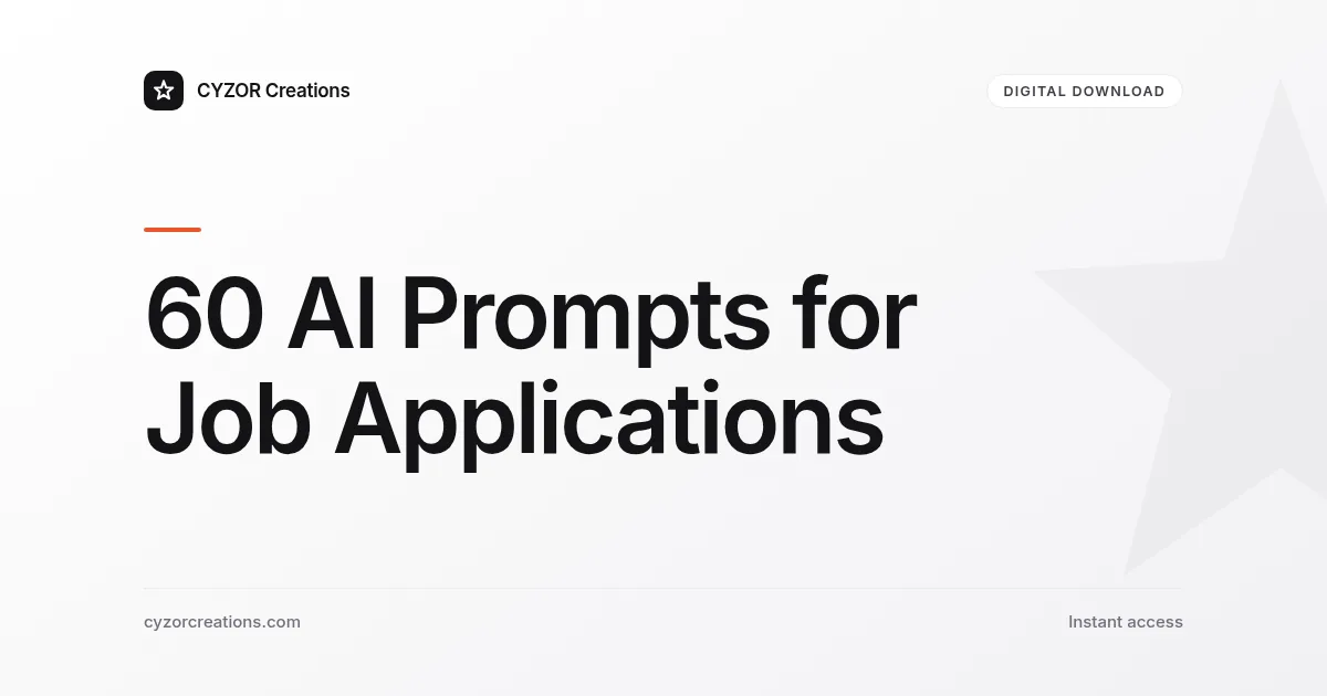 60 AI Prompts for Job Applications